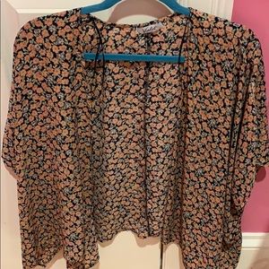 Floral “violet” brand cardigan/kimono PINK NAVY